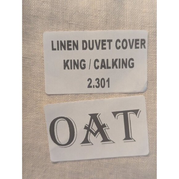 Quince 100% European Linen Duvet Cover 1PC Color Oat Size King/Cal -NEW- - Picture 2 of 8